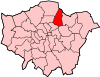 Location of the London Borough of Waltham Forest in Greater London