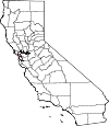 State map highlighting San Francisco County