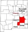 State map highlighting Chaves County