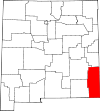 State map highlighting Lea County