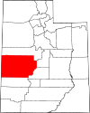 State map highlighting Millard County