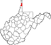 State map highlighting Brooke County