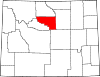 State map highlighting Washakie County