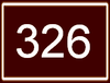 Route 326 shield