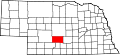 State map highlighting Dawson County