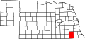 State map highlighting Gage County