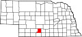 State map highlighting Gosper County