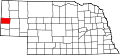 State map highlighting Scotts Bluff County
