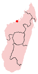 Location of Mahajanga in Madagascar