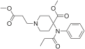 Chemical structure of Remifentanil.