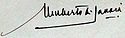 Umberto II of Italy signature