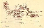Drawing of Crescent Boat Club by architect Charles Balderston