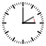 Diagram of a clock showing a transition from 2:00 to 3:00.