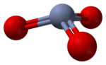 Ball-and-stick model of the DFT-calculated structure of the CrO3 monomer