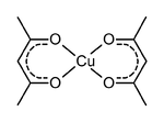 Structure of copper(II) acetylacetonate
