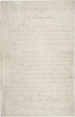 First page of The Emancipation Proclamation.