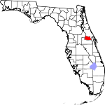 A state map highlighting Seminole County in the middle part of the state. It is small in size.