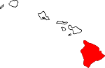 State map highlighting Hawaii County