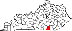 State map highlighting McCreary County