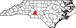 State map highlighting Stanly County