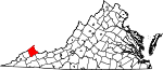 State map highlighting Buchanan County