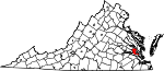 State map highlighting James City County