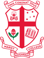 Marist College Kogarah crest. Source: www.mck.nsw.edu.au (Marist College website)