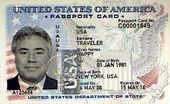 A Example of an United States Passport Card