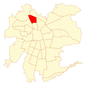 Map of Conchalí commune within Greater Santiago