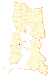 Location of the Commune of Curaco de Vélez in Los Lagos Region