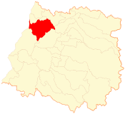 Location of Curepto commune in the Maule Region