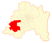 Location of the Melipillia commune in the Santiago Metropolitan Region