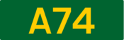 A74 road shield