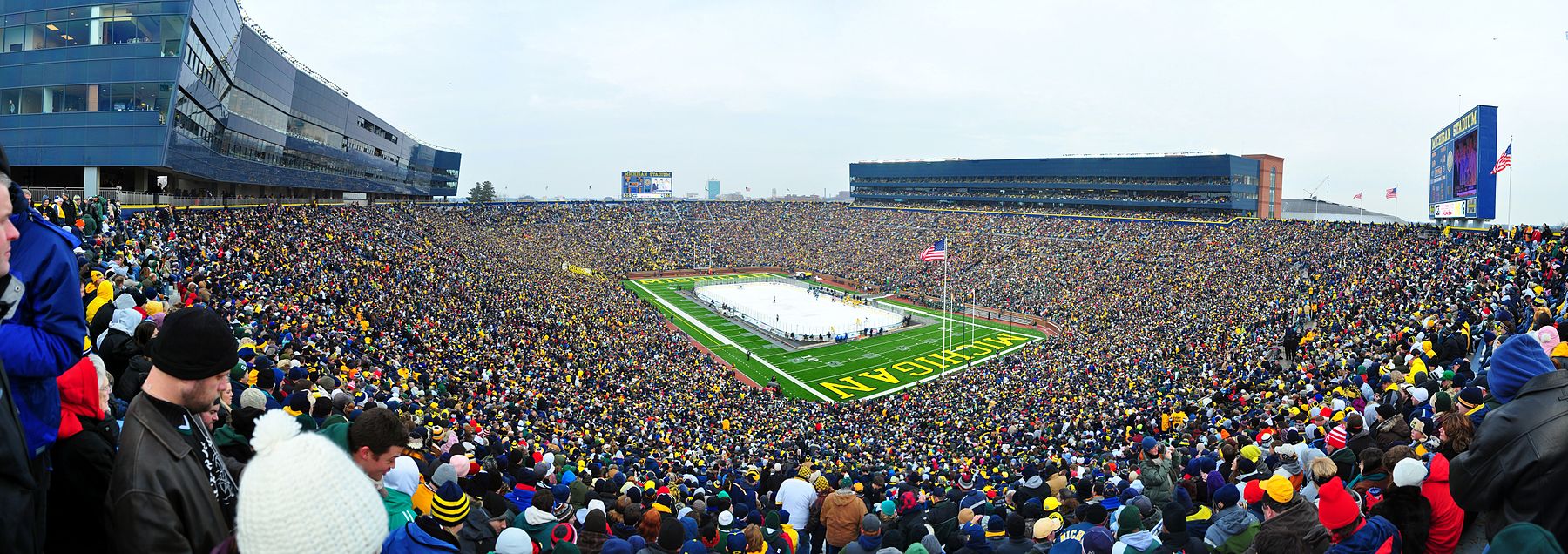 Michigan vs Michigan State playing at Michigan Stadium