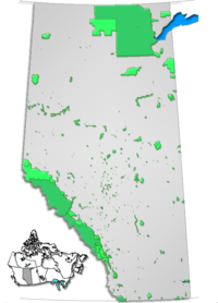 Map showing the location of Dunvegan Provincial Park