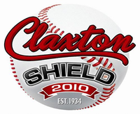 A graphic of a baseball with the text "Claxton Shield 2010 Est. 1934" superimposed.