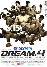 A poster or logo for DREAM.4: Middle Weight Grandprix 2008 2nd Round.