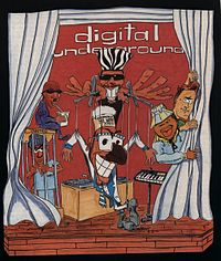 1991 d.u. illustration by "Rackadelic", Shock G's graffiti alias. Left to right: Tupac, Pee Wee, Humpty Hump, Shock G, Money B, DJ Fuze.