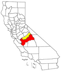 Map of Metropolitan Fresno or Greater Fresno