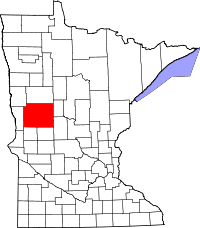 Map of Minnesota highlighting Otter Tail County