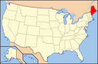 Map of the U.S. highlighting Maine