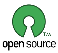large green "C" rotated 90 degrees clockwise to form a sort of key hole marked with small "TM" and the words "open source" beneath