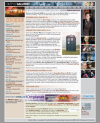Outpost Gallifrey front page on 23 August 2006