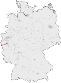 Course of the Cologne-Aachen upgraded line