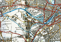 A 1924 map of Manchester Docks