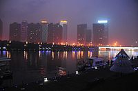 Zhengzhou east district at night.jpg