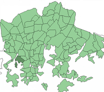 Position of Meilahti within Helsinki