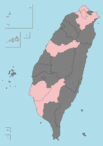 Taiwan Province in dark grey