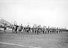 The University of Detroit Band at Dinan Field in the 1920's.