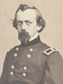 Black and white image of Stone as a general in his Union Army uniform